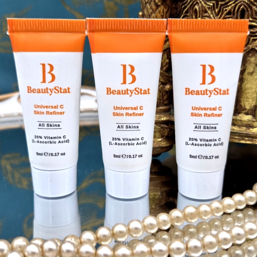 3x Beauty Stat Universal 20% Vitamin C Skin Refiner Brightener Serum .17 oz NEW
